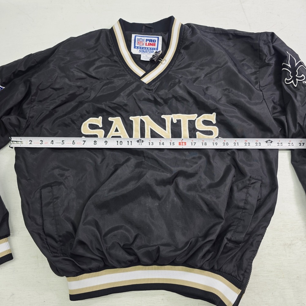 Vintage 90's Starter New Orleans Saints NFL Pro Line Pullover Jacket XL Korea - Picture 11 of 12